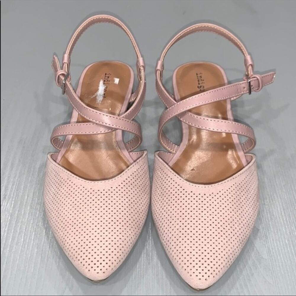 Indigo Rd. Genetic Pointed Toe Vegan Friendly Slingback Flats blush pink sz 6 - Picture 2 of 8
